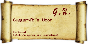 Gugyerás Uzor névjegykártya